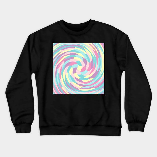 Twirl Of Pastel Colors Crewneck Sweatshirt by Peaceful Space AS